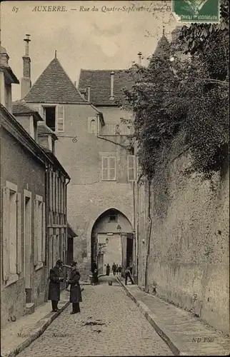 Ak Auxerre Yonne, Rue du Quatre Septembre