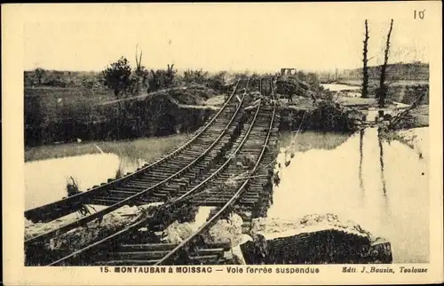 Ak Montauban Tarn et Garonne, Voie ferree suspendue