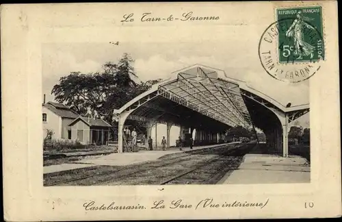 Ak Castelsarrasin Tarn et Garonne, La Gare