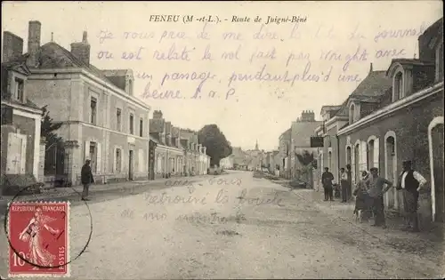 Ak Féneu Maine et Loire, Route de Juigne Bene