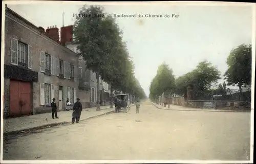 Ak Pithiviers Loiret, Boulevard du Chemin de Fer