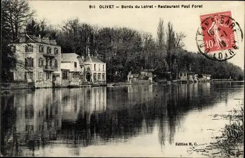 Ak Olivet Loiret, Bords du Loiret, Restaurant Paul Foret