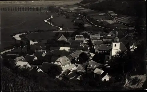 Foto Ak Hammelburg in Unterfranken Bayern ?, Totalansicht der Ortschaft