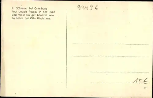 Ak Söldenau Ortenburg Niederbayern, Gasthaus und Krämerei, Totalansicht der Ortschaft