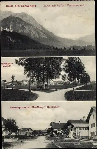 Ak Schwangau im Ostallgäu, Schloss Neuschwanstein, Handlung Steiner, Totalansicht