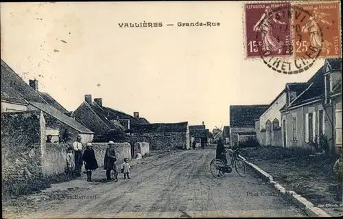 Ak Vallières Loir et Cher, Grande Rue