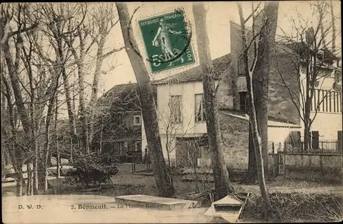 Ak Bonneuil Val de Marne, Le Moulin Bateau