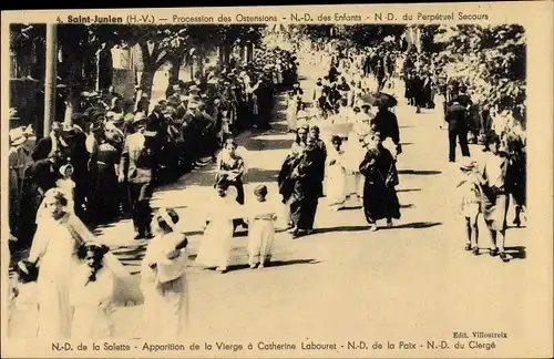 Ak Saint Junien Haute Vienne, Procession des Ostensions, N. D. des Enfants