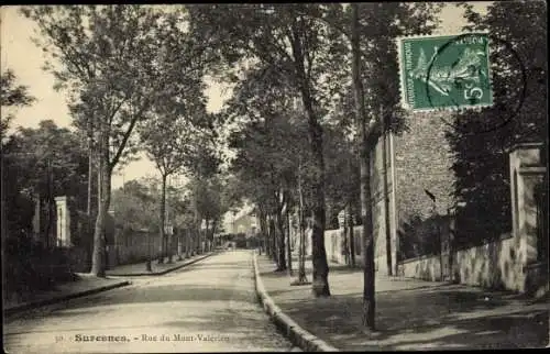 Ak Suresnes, Rue du Mont Valérien