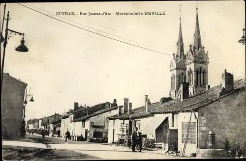 Ak Euville Meuse, Rue Jeanne d'Arc, Maréchalerie Deville