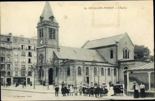 Ak Levallois Perret Hauts de Seine, Eglise
