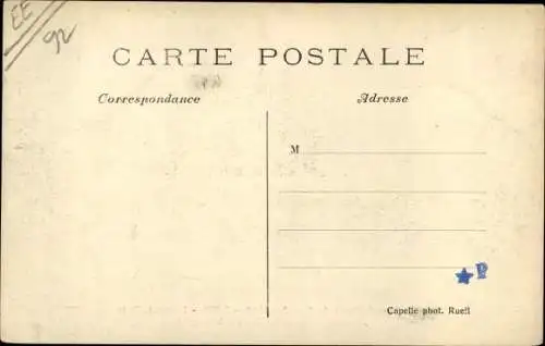 Ak Rueil Malmaison Hauts de Seine, Inondations de Janvier 1910, Bateau