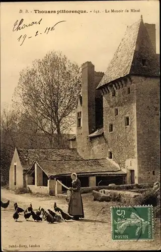 Ak Thouars Deux Sèvres, Le Manoir de Misse, Hühner
