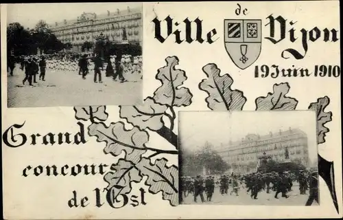 Ak Dijon Côte d'Or, Grand concours de l'Est 1910