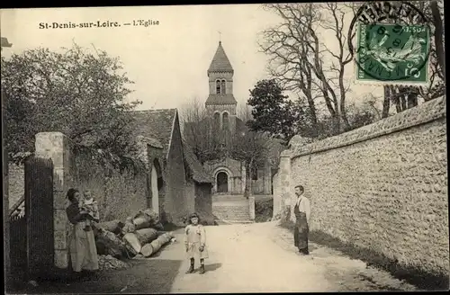 Ak Saint-Denis-sur-Loire Loir et Cher, L´Église