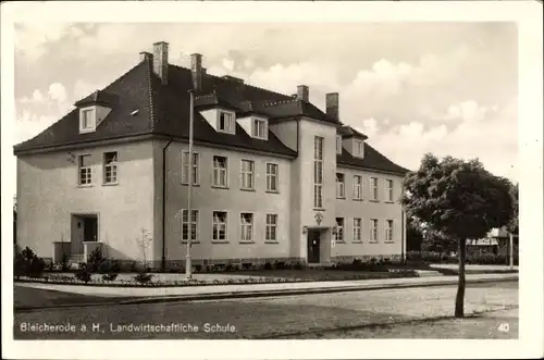 Ak Bleicherode im Kreis Nordhausen, Landwirtschaftliche Schule