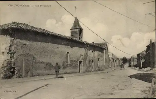 Ak Chauvoncourt Meuse, Rue Principale