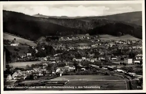 Ak Kupferhammer Grünthal Olbernhau im Erzgebirge Sachsen, Oberschönneuberg, Schwartenberg