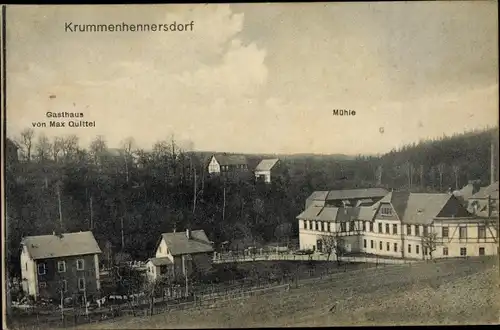 Ak Krummenhennersdorf Halsbrücke in Sachsen, Mühle, Gasthaus