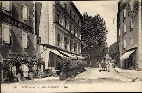 Ak Privas Ardèche, La Petite Esplanade