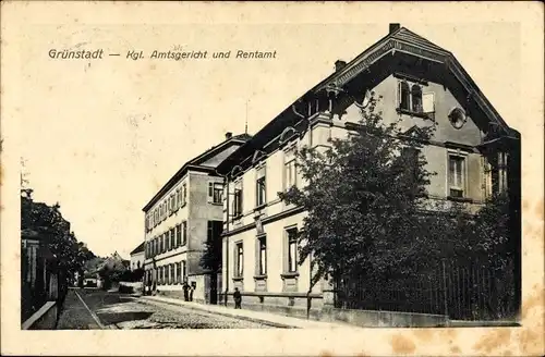 Ak Grünstadt in der Pfalz, Kgl Amtsgericht, Rentamt