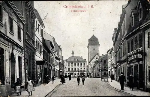 Ak Crimmitschau in Sachsen, Thiemestraße, Central Butter Halle