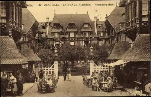 Ak Deauville Calvados, La Plage Fleurie, Normandy Hotel