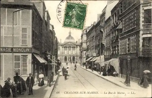 Ak Chalons sur Marne, La Rue de Marne