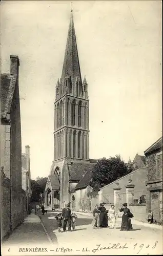 Ak Bernieres sur Mer Calvados, L'Eglise