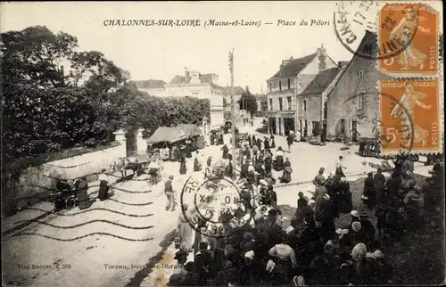 Ak Chalonnes sur Loire  Maine et Loire, Place du Pilori