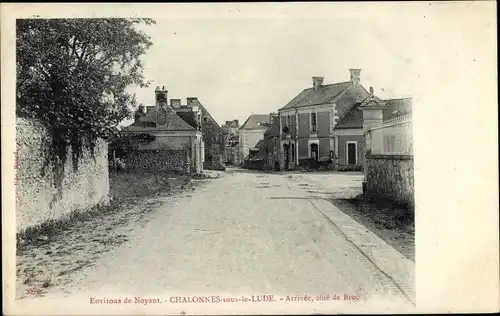 Ak Chalonnes sous le Lude Maine-et-Loire, Arrivee, cote de Broc