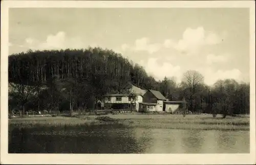 Ak Bad Stuer in Mecklenburg, Schwelgt mir von Rom, Fachwerkhaus, Wald