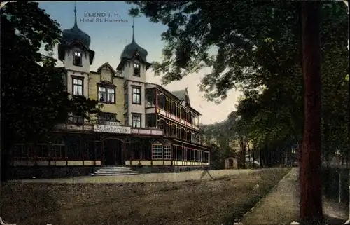 Ak Elend Oberharz am Brocken, Hotel St. Hubertus
