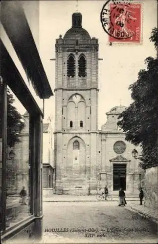 Ak Houilles Yvelines, L'Eglise Saint Nicolai