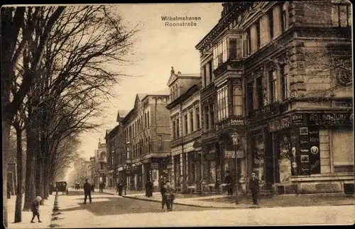 Ak Wilhelmshaven in Niedersachsen, Roonstraße, Zigarrenhandlung