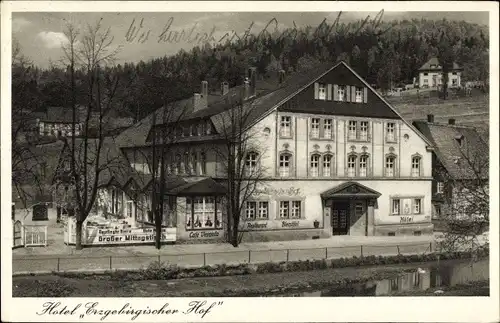 Ak Oberschlema im Erzgebirge, Hotel Erzgebirgischer Hof