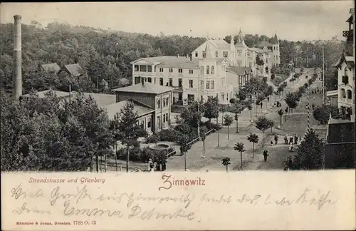 Ak Ostseebad Zinnowitz auf Usedom, Strandstraße, Glienberg