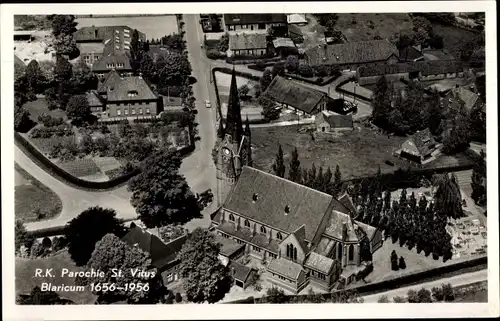 Ak Blaricum Nordholland, R K Parochie St Vitus, Vogelvlucht