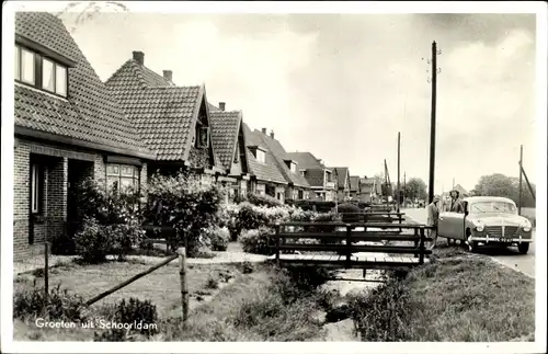 Ak Schoorldam Nordholland Niederlande, Siedlung, Teilansicht