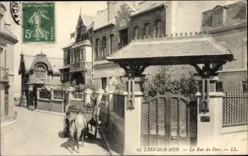 Ak Lion sur Mer Calvados, La Rue du Parc