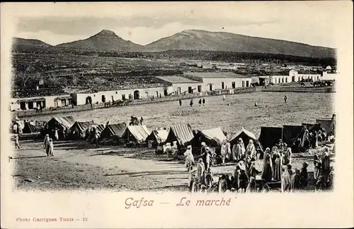 Ak Gafsa Tunesien, Le marché, Marktplatz