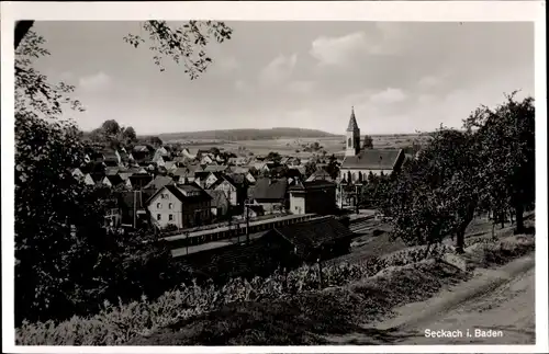 Ak Seckach in Baden Württemberg, Panorama vom Ort