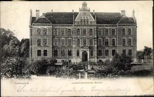 Ak Helmstedt in Niedersachsen, Landwirtschaftliche Schule