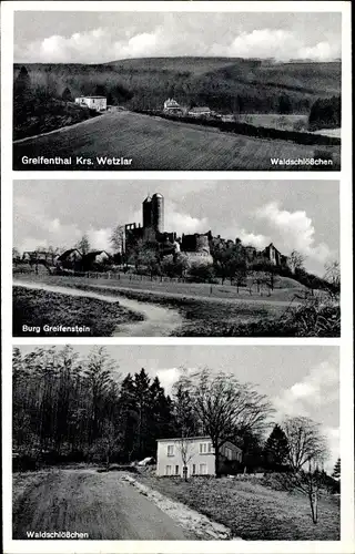 Ak Greifenthal Ehringshausen in Hessen, Burg Greifenstein, Waldschlößchen