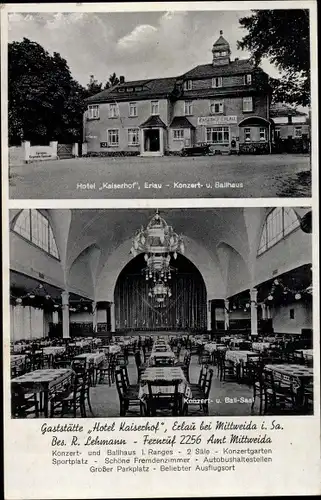 Ak Erlau in Sachsen, Gaststätte Hotel Kaiserhof, Inh. R. Lehmann
