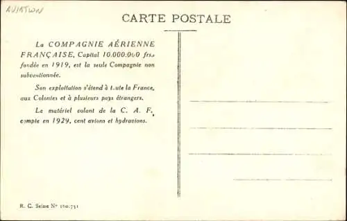 Ak Le Bourget Seine Saint Denis, Aeroport, Base de la Compagnie Aerienne Francaise, CAF