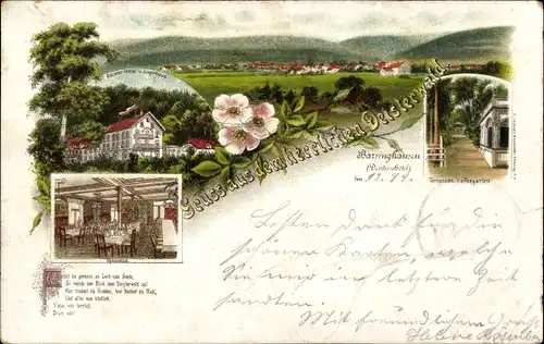 Litho Barsinghausen Deisterwald, Deister Hotel- und Logierhaus, Speisesaal