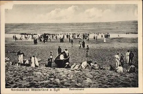 Ak Westerland auf Sylt, Badestrand