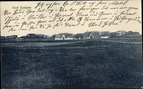 Ak Kampen auf Sylt, Blick aufs Dorf