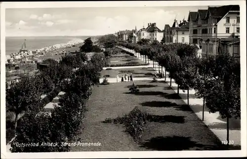 Ak Ostseebad Ahlbeck Heringsdorf auf Usedom, Strand-Promenade